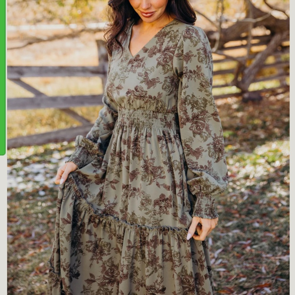 Milkerose Jacey Dress in Laurel Leaf Size 2X - Picture 2 of 13